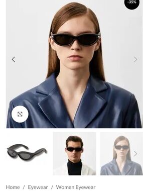 Unisex Bottega Veneta Black Cat-Eye Sunglasses BV1211s 001